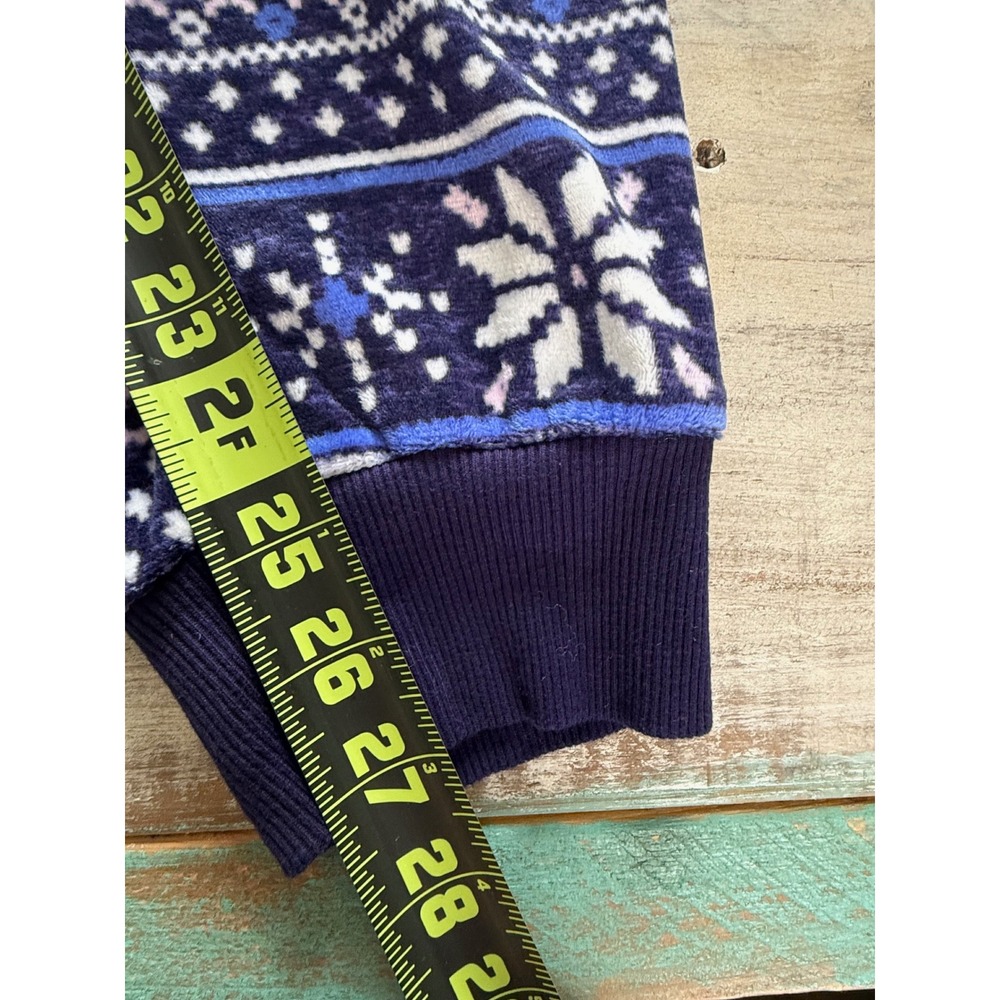 Nautica Womens Pajama Pants Snowflake Fair Isle Print Cozy Fleece Lounge M - Picture 8 of 8
